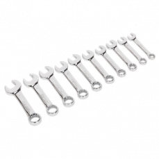 Stubby Combination Spanner Set Metric 10pc